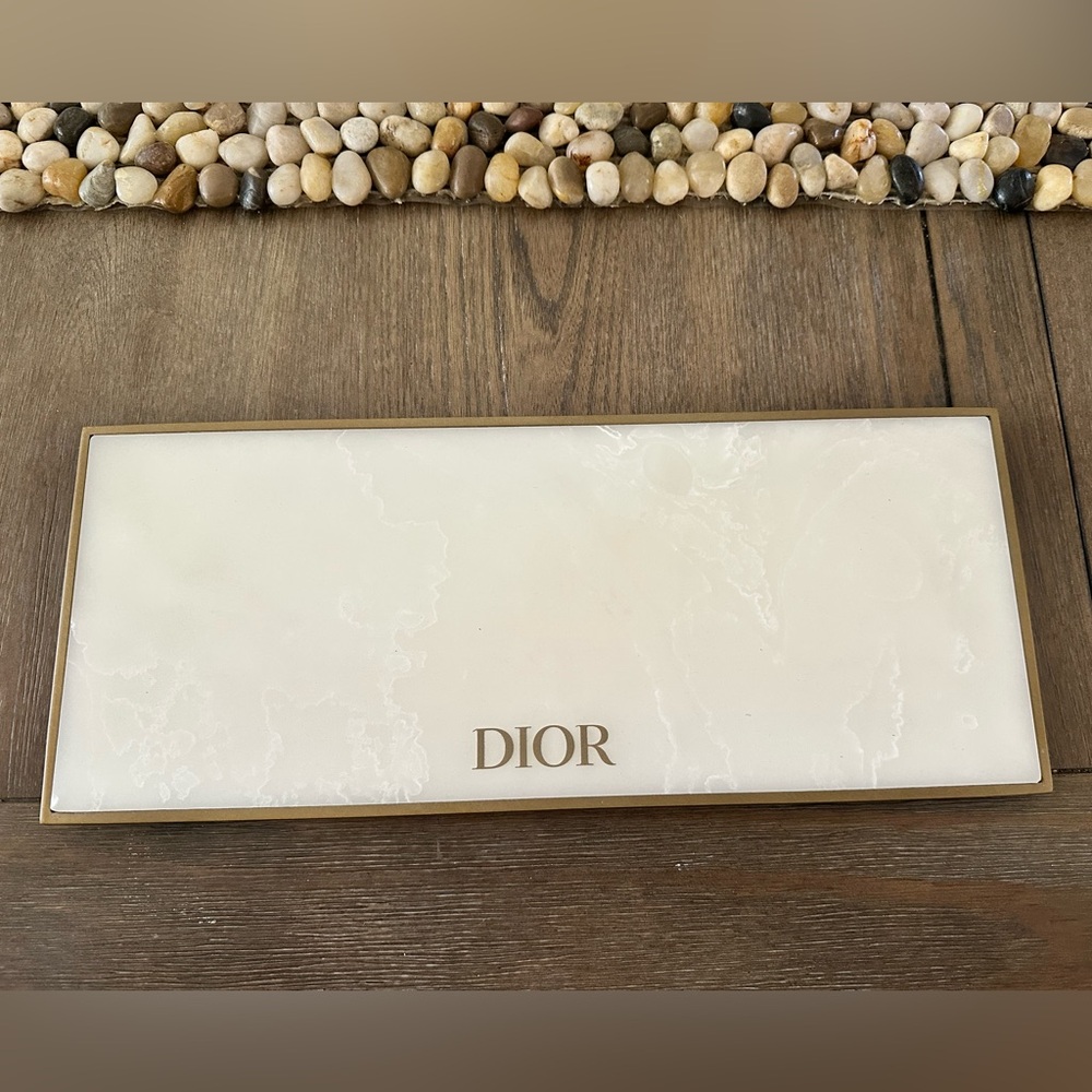 Authentic Dior Cream marble and Gold trim Display Tray